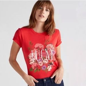 Lucky Brand floral graphic tee